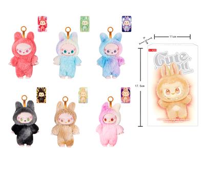 7寸全身搪胶POPMART泡泡玛特LABUBU第三代拉布布3.0毛绒娃娃带钥匙扣 - OBL10335560