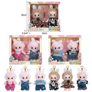 7寸全身搪胶POPMART泡泡玛特LABUBU拉布布娃娃(2只装) - OBL10336075