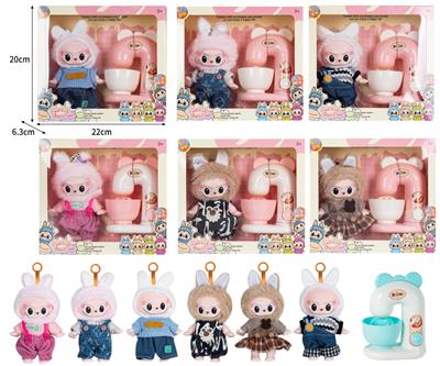 7寸全身搪胶POPMART泡泡玛特LABUBU拉布布娃娃带配件 - OBL10336085