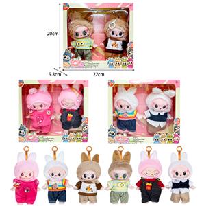 7寸全身搪胶POPMART泡泡玛特LABUBU拉布布娃娃(2只装) - OBL10336086