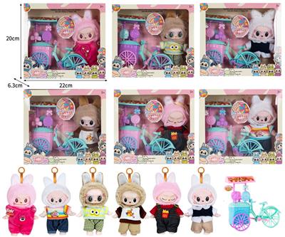 7寸全身搪胶POPMART泡泡玛特LABUBU拉布布娃娃带配件 - OBL10336092
