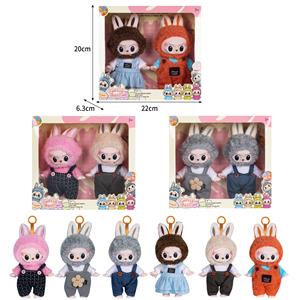 7寸全身搪胶POPMART泡泡玛特LABUBU拉布布娃娃(2只装) - OBL10336097