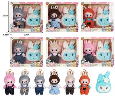 7寸全身搪胶POPMART泡泡玛特LABUBU拉布布娃娃带配件 - OBL10336098