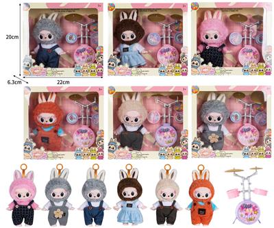 7寸全身搪胶POPMART泡泡玛特LABUBU拉布布娃娃带配件 - OBL10336104