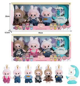 7寸全身搪胶POPMART泡泡玛特LABUBU拉布布娃娃带配件（3只装） - OBL10336108