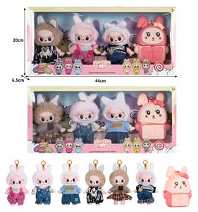 7寸全身搪胶POPMART泡泡玛特LABUBU拉布布娃娃带配件（3只装） - OBL10336109