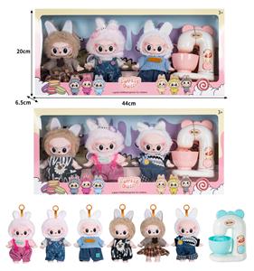 7寸全身搪胶POPMART泡泡玛特LABUBU拉布布娃娃带配件（3只装） - OBL10336115