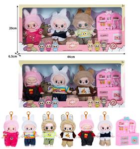 7寸全身搪胶POPMART泡泡玛特LABUBU拉布布娃娃带配件（3只装） - OBL10336119