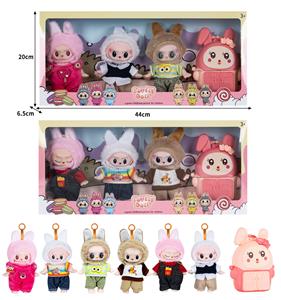 7寸全身搪胶POPMART泡泡玛特LABUBU拉布布娃娃带配件（3只装） - OBL10336121