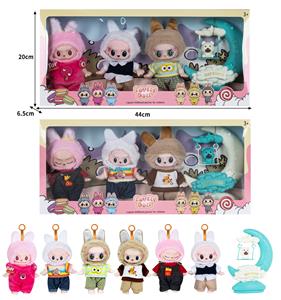 7寸全身搪胶POPMART泡泡玛特LABUBU拉布布娃娃带配件（3只装） - OBL10336122