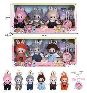 7寸全身搪胶POPMART泡泡玛特LABUBU拉布布娃娃带配件（3只装） - OBL10336128