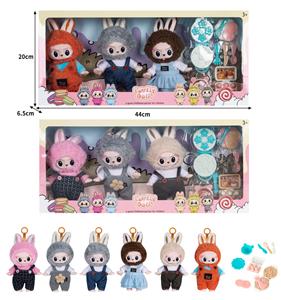 7寸全身搪胶POPMART泡泡玛特LABUBU拉布布娃娃带配件（3只装） - OBL10336129