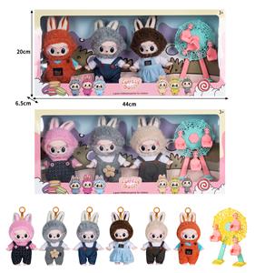 7寸全身搪胶POPMART泡泡玛特LABUBU拉布布娃娃带配件（3只装） - OBL10336131