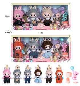 7寸全身搪胶POPMART泡泡玛特LABUBU拉布布娃娃带配件（3只装） - OBL10336135