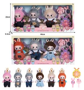 7寸全身搪胶POPMART泡泡玛特LABUBU拉布布娃娃带配件（3只装） - OBL10336137