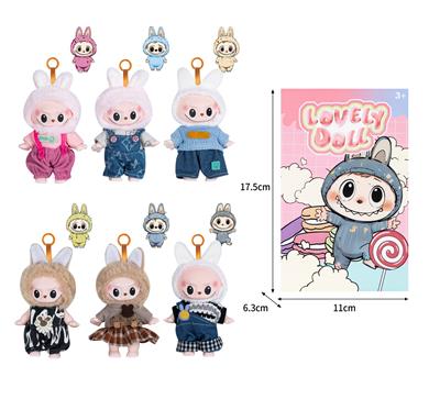 7寸全身搪胶POPMART泡泡玛特LABUBU拉布布娃娃 - OBL10336147