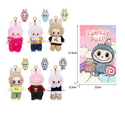 7寸全身搪胶POPMART泡泡玛特LABUBU拉布布娃娃 - OBL10336148