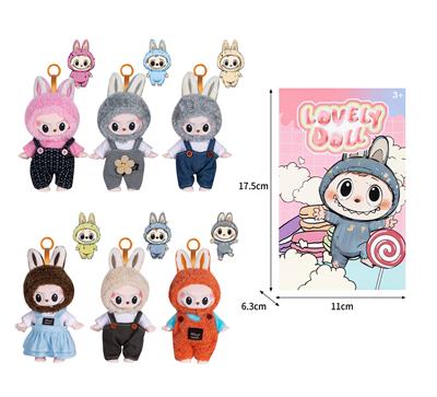 7寸全身搪胶POPMART泡泡玛特LABUBU拉布布娃娃 - OBL10336149