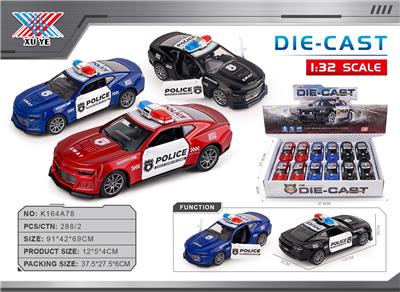 1:32 大黄蜂 合金回力开门警车（12只装） - OBL10339273