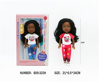 12寸全搪胶3D眼黑人娃娃 - OBL10343355