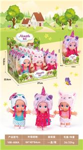 6寸全搪胶可爱娃娃（3款混装）12PCS - OBL10347995