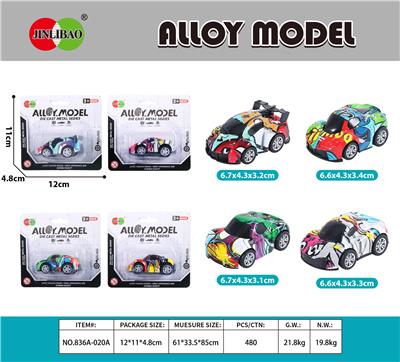 合金Q版回力涂鸦跑车 - OBL10351588