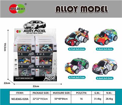 24PCS展示盒
合金Q版回力涂鸦跑车 - OBL10351590