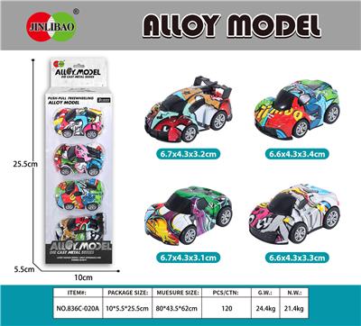 4PCS长条开窗盒
合金Q版回力涂鸦跑车 - OBL10351591