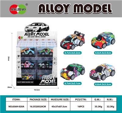 24PCS明苯积木盒
合金Q版回力涂鸦跑车 - OBL10351597