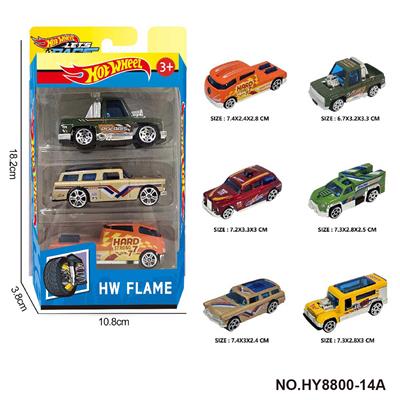 6款1:64风火轮合金车3只装 - OBL10352495