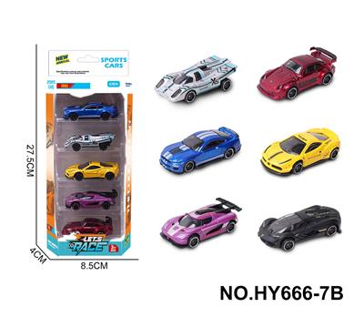 6款1:64合金车5只装 - OBL10352538