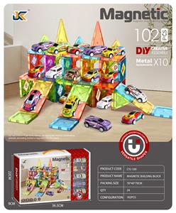 磁力片停车场102PCS
(10只金属回力车) - OBL10356779