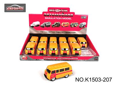 1:43，俄罗斯巴士回力合金车（04红黄） - OBL10356864