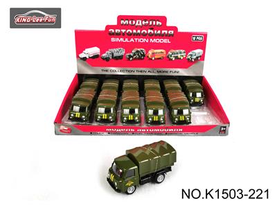 1:43，俄罗斯篷车回力合金车（军绿篷车） - OBL10356867