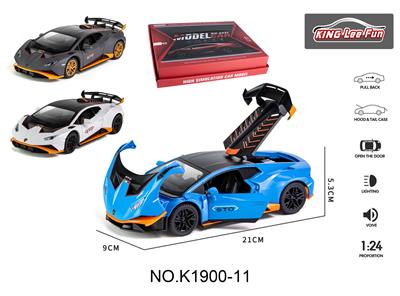 1：24 4开门兰博基尼STO声光回力合金车模 - OBL10356901