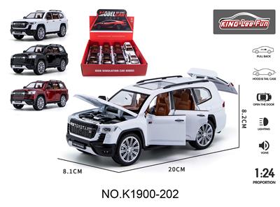 1:24陆巡gt街车版8只6开门声光音乐回力合金车 - OBL10356919