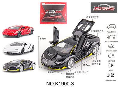 1:32兰博基尼带灯光音乐三开门回力合金车 - OBL10356936