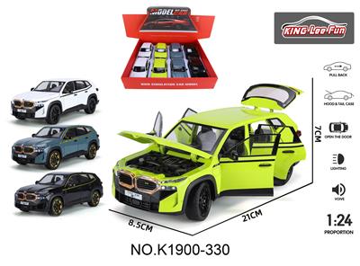 新品 1比24宝马xm声光六开门回力合金车 8只展示盒 - OBL10356939