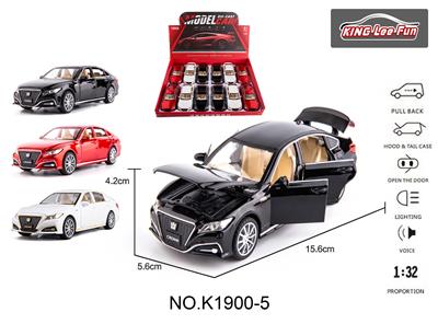 1:32皇冠带灯光音乐六开门回力合金车 - OBL10356946