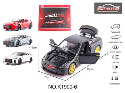 1:32GTR带灯光音乐六开门回力合金车 - OBL10356947