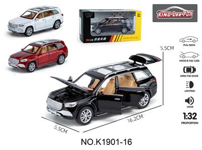 1:32迈巴赫开窗盒声光音乐六开门回力合金车模 - OBL10356966