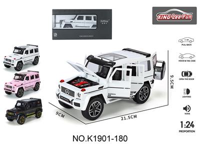 1:24大G街车版电商盒合金声光回力6开门 - OBL10356970