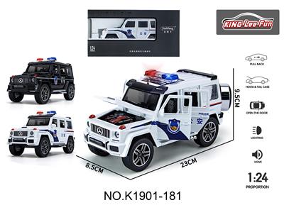 1:24大G 6开门声光回力合金（中文警车版电商盒） - OBL10356972