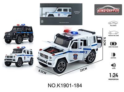 1：24 奔驰大G 6开门声光回力合金车（俄文警车电商盒） - OBL10356976