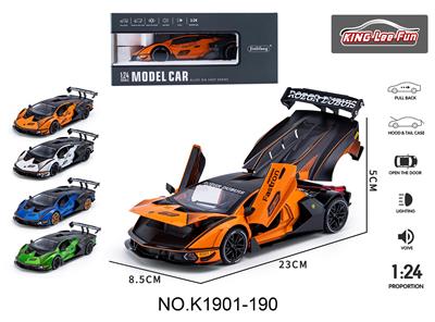 1:24兰博基尼SCV124开门声光音乐回力合金车 - OBL10356978