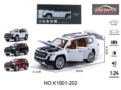 1:24陆巡gt街车版6开门声光音乐回力合金车 - OBL10356986