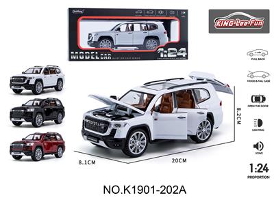 1:24陆巡gt街车版6开门声光音乐回力合金车 - OBL10356987