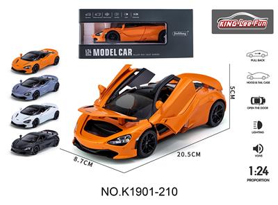 1:24迈凯伦街车版4开门灯光音乐回力合金车 - OBL10356993