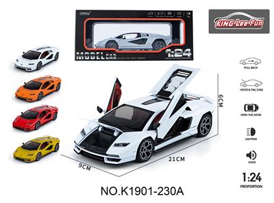 1:24兰博基尼800街车版合金声光回力四开门 - OBL10357003