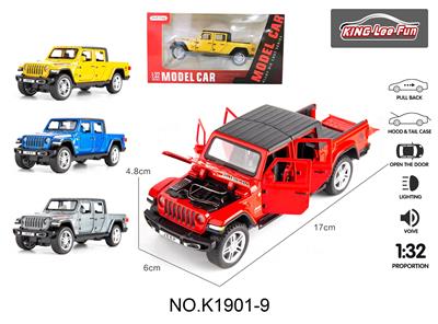 1:32吉普街车版带灯光音乐回力六开门合金车 - OBL10357042